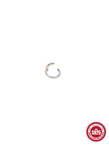 1 chiếc khuyên mũi bạc S925 cao cấp đính đá CZ, khuyên tai kẹp lỗ mũi lấp lánh, trang sức xỏ khuyên đa năng, phù hợp cho phụ nữ đeo hàng ngày và dự tiệc. - Bạc - Xem 4