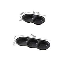 2/5pcs Multi-Compartment Dipping Sauce Plates, Easy To Clean - Ideal For Barbecue Sauce, Condiments, Great For Camping, Picnics And Home Use - Perfect For Jams, Nuts, Soy Sauce, Seasonings, Side Dishes, Parties, Kitchen, Snacks, Fruits, Grilling, Desserts - Unbreakable Plastic, Dishwasher And Microwave , Excellent For Appetizers, Condiments, Snacks - Perfect Choice For Kitchen Use - Black - View 3