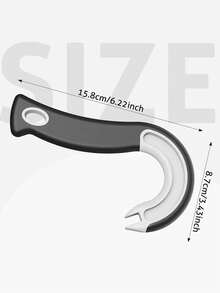 1pc New Easy-Grip Hook Can Opener – Made Of Durable Plastic, This Multi-Functional Tool Is Suitable For Home And Restaurant Use, And Is Also A Great Addition To Parties. - View 2