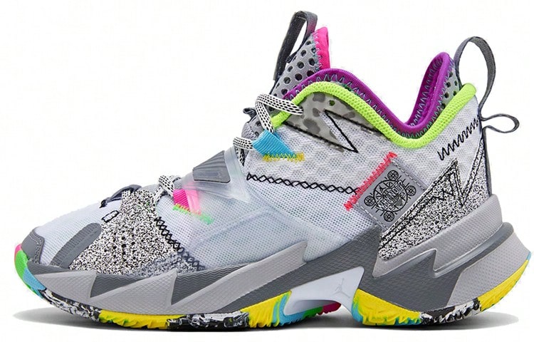 Jordan Why Not Zer0.3 Zer0 Noise GS Grey - Grey - View 1