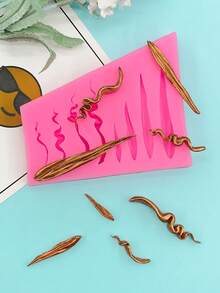 1 khuôn silicon tạo kiểu tóc mái cho búp bê - Hồng - Xem 4