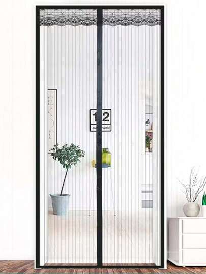 1/2 Pcs Pet-Friendly Magnetic Screen Door, Durable Breathable Mesh Curtain, Scratch-Resistant, Easy To Clean Striped Soft Net, Suitable For Home And Outdoor Use