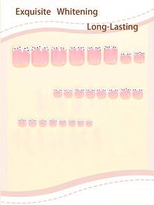 24pcs Black & White Polka Dot French Square Short Fake Nails, Full Coverage Nail Sticker Set Includes 1 Nail Sticker Sheet & 1 Mini Nail File, Suitable For Women Office Wear, Random Delivery - Multicolor - View 3
