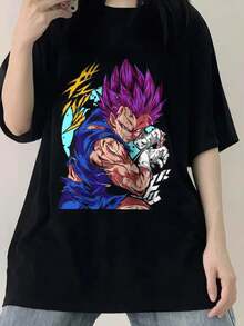 Graphic Anime Tees,Fashion Anime Tee,Anime Vintage Special Unisex T-Shirt,Anime Manga Sweatshirt,Anime Shirt,Anime Lovers Shirts,Manga Shirt (2) - 黑色 - 查看 1