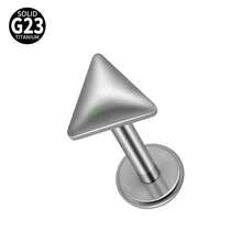 1件 G23 钛金属几何唇钉 内螺纹 三角形/圆形 耳廓 耳骨 耳软骨 耳轮耳环 身体穿刺饰品 - 如圖 - 查看 14