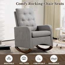 Baby Gliders, Ottomans & Rocking Chairs - Light Gray - View 4