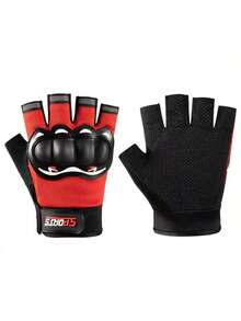 1 Pair Men's Motorcycle Gloves, Breathable Closed-Finger Racing Gloves, Suitable For Outdoor Sports And Off-Road Motorcycle Riding - Multicolor - View 6