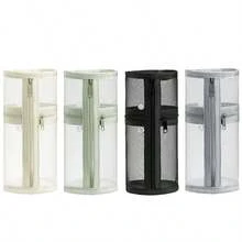 极简透明考试文具袋，网状两用铅笔盒，大容量可拆卸笔套，学生专用文具袋，儿童铅笔盒，学生大容量透明收纳袋 - 彩色 - 查看 10