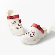 Miniso 名创优品三丽鸥Hello Kitty木屐，厚底设计，透气孔结构，防滑厚底，夏季户外拖鞋（1双） - 彩色 - 查看 10