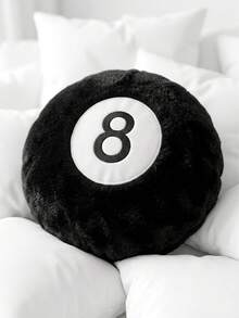 [Delivery Within 2-7 Days In The United States] Billiard Ball Throw Pillow-Featuring Exquisite Embroidered Details, This Skin-Friendly Plush Spherical Cushion Is Perfect For Both Students And Homebodies Alike And Adding A Decorative Touch To Campsites, Game Rooms, And Relaxation Areas.This Stylish Black  Plush Accent Piece Serves Equally Well As A Photography Studio Prop Or A Floor Cushion; A Set Of Soft, Comfortable Round Throw Pillows, These Minimalist-Style Interior Decor Accessories Make For An Ideal Back-To-School Gift. - Multicolor - View 4