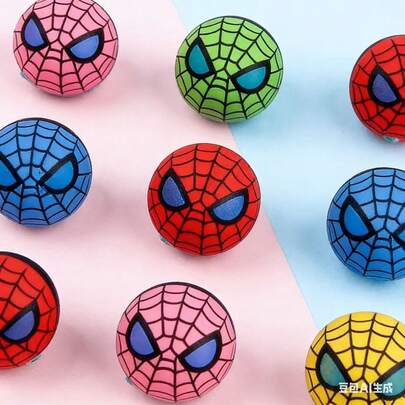 Disney 3pcs Spider-Man Themed Toys, Made Of High-Elastic PU Material, Scratch-Resistant, Spider-Man Design, Multi-Color Options, Party Favors, Kindergarten Prizes