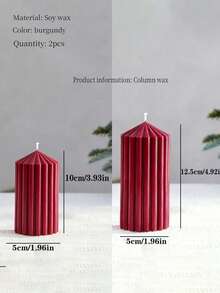 10英寸复古酒红色条纹圆柱形香氛蜡烛，葫芦造型，长25厘米/10英寸，采用大豆蜡和石蜡制成，可持续燃烧50小时。蜡烛中心装饰精美，是情人节、冬季、家居装饰和斋月装饰的理想之选。 - 酒紅色 - 查看 18