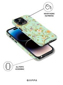 GIIPPA 1. Ốp lưng điện thoại 17 Pro Max nền xanh bạc hà với họa tiết hoa ngọc lục bảo nhỏ, phù hợp với các mẫu 16 Pro Max, 15 Pro Max, 14 Pro Max. Ốp lưng phong cách Hàn Quốc thời trang và độc đáo, tương thích với iPhone 11/12/13/14/15/16 Pro Max Plus. Thiết kế thanh lịch, phù hợp cho cả nam và nữ. Món quà lý tưởng cho bạn gái vào dịp Giáng sinh, Lễ tình nhân, Lễ Phục sinh, mùa cưới và sinh nhật. - Màu xanh Bạc hà - Xem 3