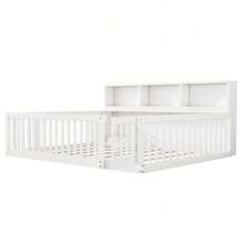 Bed Frames - White + Pine + 140cm*200cm - View 10
