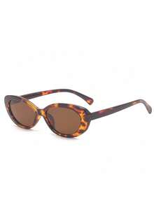 1 pieza Nuevas gafas de moda de ojo de gato, gafas con decoración floral de color degradado para fiesta en la playa - Multicolor - Ver 12
