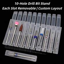 1pc 2.35mm Nail Drill Bit Storage Box – Manicure Bits Display Stand Holder Nail Art Tool Organizer Case - Multicolor - View 4