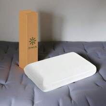 Zinus Almohada de Memory Foam con Esencia de Té Verde Firmeza Media Ergonómica para un Descanso Fresco y Reparador - Blanco - Ver 1