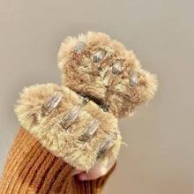 可选小发夹、毛绒公主猫耳发夹、毛绒小发夹、可爱女士发饰发夹、刘海发夹 - 彩色 - 查看 3