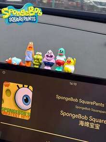 SpongeBob SquarePants Assorted Mermaid Desktop Decor, Including Octopus, Sandy, Plankton, And Other Unique Decorative Pieces, Random Colors And Styles, Ocean Animal Car Desktop Decorations - A - View 1