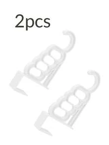 1/2 piezas Tendedero plegable sobre la puerta, tendedero multifuncional de 5 orificios, organizador de almacenamiento para baño y armario que ahorra espacio, diseño moderno de plástico, almacenamiento moderno, estructura resistente, instalación sin herramientas, ganchos prácticos - Multicolor - Ver 14