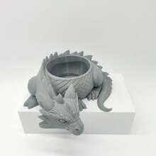 Fantasy Dragon Planter, Creative Succulent Pot, Desktop Decor Ornament, Bar/Desk Artistic Display - A - View 10