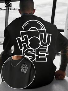 Camisetas masculinas - Preto - Ver 1