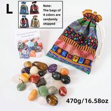 55g/95g/165g/295g/470g Natural Mixed Polished Crystal Stones, Available In Various Materials And Colors, Suitable For Home Use. Decorate Office, Aquarium And Flower Pots. DIY Bracelets And Necklaces. For Crystal Collectors And Gifts. - Cloth Bag - View 10