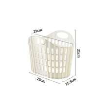 可折叠壁挂式多层洗衣篮，便携式聚丙烯方形洗衣篮，家用浴室收纳篮 - 彩色 - 查看 15