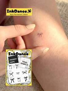 1 Set "Mini Arco" Tatuaje de Tecnología Revolucionaria, Tatuaje Semipermanente, Tatuaje Temporal, Tatuaje de Mano para Hombres, de Larga Duración, Tatuaje Realista, Resistente al Agua, Material a Base de Plantas MNF102 - Negro - Ver 7