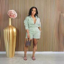 2026 Spring/Summer New Arrival Fashionable Casual Striped Buttoned Collar Two-Piece Set - 粉紅色 - 查看 4