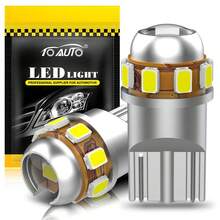 TOAUTO 2 bóng đèn LED T10 12V cho xe hơi, đèn xi nhan màu trắng, đèn định vị, đèn đỗ xe, đèn thành phố T10 168 194 2825 W5W 8SMD - T10 - Xem 1