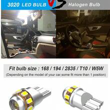TOAUTO 2 bóng đèn LED T10 12V cho xe hơi, đèn xi nhan màu trắng, đèn định vị, đèn đỗ xe, đèn thành phố T10 168 194 2825 W5W 8SMD - T10 - Xem 5