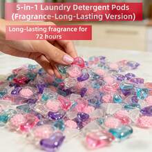 100颗/包 五合一洗衣凝珠，浓缩香型，柔顺，去污，持久留香；洗衣液凝珠，持久花香，强效去污，家庭装 - 液體 - 查看 8