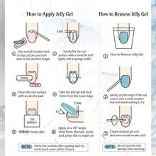 Cute 3D Bear-Themed Nail Art Stickers With Medium-Length European And American Style, Featuring Glittery, Translucent, And Handmade Detachable False Nails. - 彩色 - 查看 4