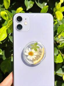 印花夏季水果花卉手机支架，可扩展桌面支架，指环支架，兼容、三星、安卓手机壳，带支架底座，女孩礼物 - 彩色 - 查看 6