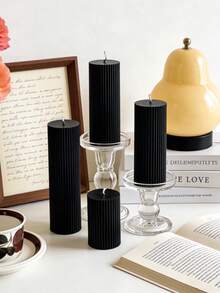 7 candele profumate in stile retrò francese: candele a pilastro a forma di ingranaggio nero (diametro 5 cm) - perfette per creare un'atmosfera e come accessori fotografici. Candele a forma di ingranaggio, candele cilindriche, adatte per decorazioni da matrimonio, regali per amici, decorazioni per la casa in stile minimalista, decorazioni per feste/cene, omaggi per la famiglia, regali per uomini/donne, candele di alta qualità, regali per le vacanze, decorazioni per hotel/tavoli. - A - Visualizzare 5