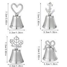 1 Giá đỡ tên chỗ ngồi bằng kim loại cho bàn ăn, đồ trang trí bàn làm việc, giá đựng ghi chú, giá đựng danh thiếp, giá đựng chuông bạc nhiều hình dạng, giá đựng tin nhắn - bạc - Xem 4