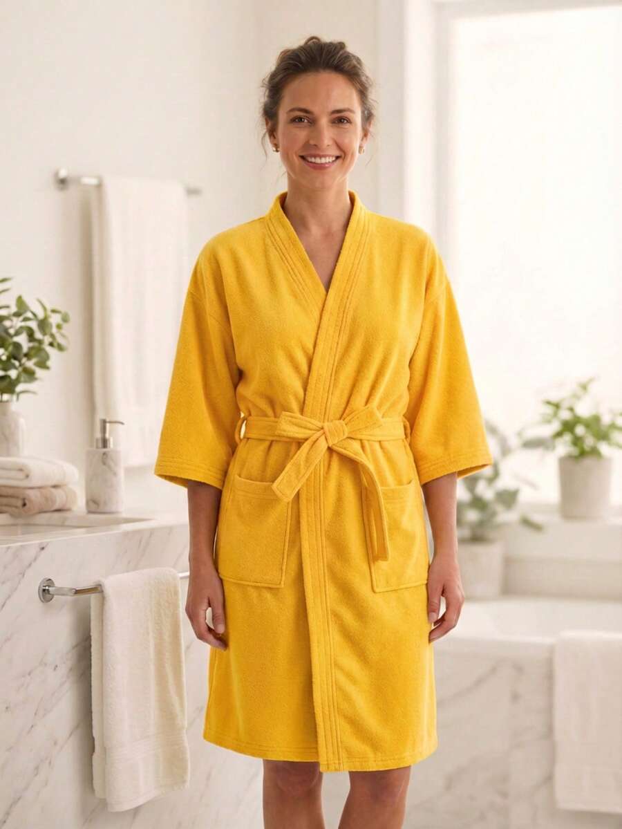Bathrobe - Yellow - View 1