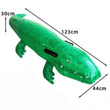 2/1pc Inflatable Crocodile,Shark,And Whale-Shaped Water Loungers The Perfect Summer Gift For Pool And Beach Parties.Enjoy Floating Loungers By The Pool During Your Vacation And Relax To Your Heart's Content. - Multiple Styles - View 9