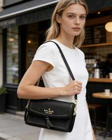 Kate Spade Túi đeo chéo KS dành cho nữ, túi xách nhỏ có dây đeo điều chỉnh được. - màu đen - Xem 8