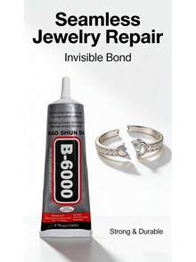 1pc 50ml B6000 Glue, Suitable For Handmade Headpieces, Brooches, Jewelry Setting, Diamond Jewelry, Earrings, Pendants And More, Strong Adhesive, Clear Glue For DIY Crafts, Jewelry Repair And Making, Wood, DIY Crafts - Transparent - View 3