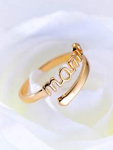 1 chiếc nhẫn đồng khắc chữ "MAMA" thời trang và thanh lịch, quà tặng Ngày của Mẹ. - Phong cách 2 - Xem 3