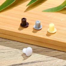 100pcs 5mm Plastic Furniture Hole Covers - Decorative Screw Caps, Cabinet And Exterior Drill Hole Dust-Proof Waterproof Eyelets - Multi-Color - White - View 5