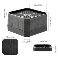 Elevadores de Cama para MueblesElevadores de Cama Paquete de 8 elevadores de Muebles elevadores de Cama Ajustables elevadores apilables para sofá para Marco de Cama Dormitorio Mesa A2 - otro - Ver 2