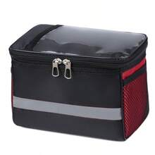 Bolsa grande para manillar de bicicleta, bolsa frontal multiusos universal para equipamiento de ciclismo con soporte para teléfono con pantalla táctil - Multicolor - Ver 5