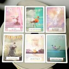 52pcs 10.5*7.5cm Wisdom Oracle Cards, Spanish Version, Daily Witch Tarot Cards, Fun Divination Tarot Card Game, Family Gathering Entertainment Game Cards, Tarot Cards, Entertainment Party Board Game, Game Gift - Purple - View 5