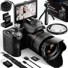 NBD 16X Optical Zoom Digital Camera, 64MP High Pixel, 5K Video Support, Auto Focus, Wi-Fi APP Control, Built-In Flash, 180° Flip 2.8" Screen, Tripod Stand, Selfie Mode, 9 Shooting Modes & Filters, Includes Camera Bag, 2 Batteries, 32GB Memory Card, Ideal Gift For Photography Enthusiasts - View 8
