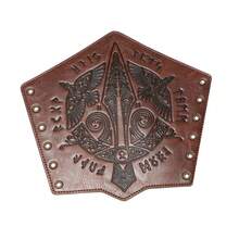 1pc Vintage Medieval Embossed Wrist Cuff - PU Leather, Geometric Pattern, Suitable For Halloween Cosplay And Stage Performance, Knight, Accessory - A - View 7