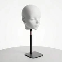 56cm Matte White Mannequin Head, Foam Dummy Head For Wig Styling Practice, Hat, Accessory And Eyewear Display Stand, Includes Stand + Colorful Pins, Retail Store Display And Photography Prop - FJM029-1 - View 5