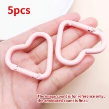 5个/包 41x44毫米 爱心龙虾扣 可打开的按扣 钩子 钥匙扣 用于珠宝制作 钥匙圈配件 - 彩色 - 查看 19